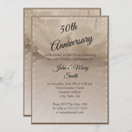 ゴールデンローズ 50周年記念 招待状 (正面/裏面)