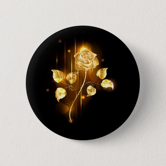 ゴールデンローズ ( gold rose ) 缶バッジ (正面)