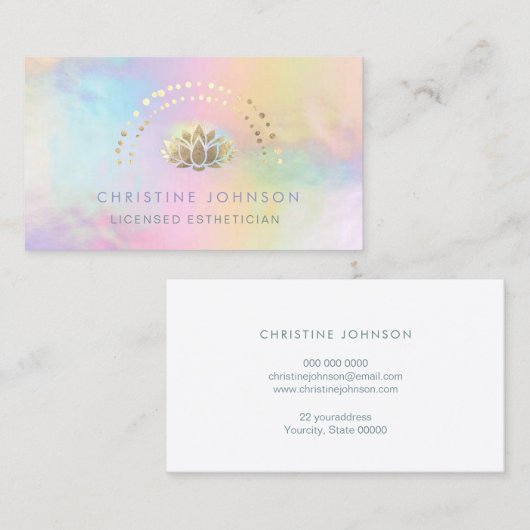 ゴールデンロータスのロゴ 名刺 (正面/裏面)