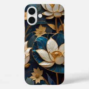 "ゴールデンロータスエレガンス – 豪華なiPhoneケース" iPhone 16 Plusケース