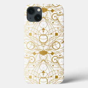 ゴールデンロータスデザインラグジュアリー iPhone 13ケース