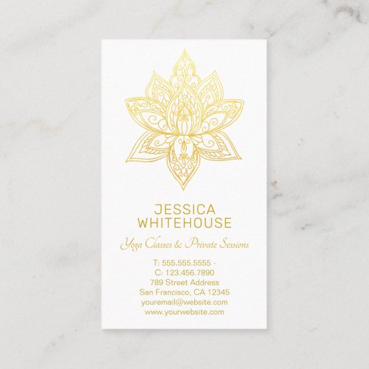 ゴールデンロータスフラエレガントワー名刺 名刺 (裏面)