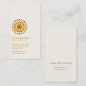 ゴールデンロータスフラワーヨガメディテーション健康スパ 名刺 (正面/裏面)