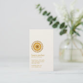 ゴールデンロータスフラワーヨガメディテーション健康スパ 名刺 (スタンド正面)