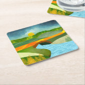 ゴールデンロード スクエアペーパーコースター (アングル)