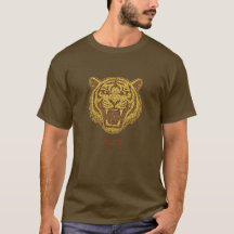 ゴールデンローリングタイガーTシャツ | 威厳ある輝きのタイガー