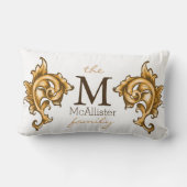 ゴールデンローレルファミリーネームカスタム ランバークッション (裏面)