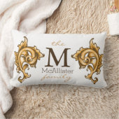 ゴールデンローレルファミリーネームカスタム ランバークッション (ブランケット)