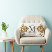 ゴールデンローレルファミリーネームカスタム ランバークッション (椅子)
