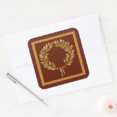 ゴールデンローレルリースステッカー スクエアシール (封筒)