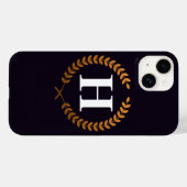 ゴールデンローレルリースズモノグラム Case-Mate iPhoneケース (裏面 (横))