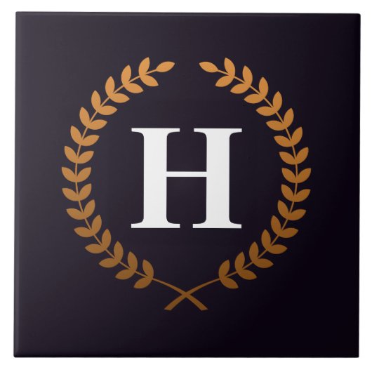 ゴールデンローレルリースモノグラム タイル (正面)