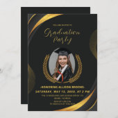 ゴールデンローレルリース卒業パーティー 招待状 (正面/裏面)