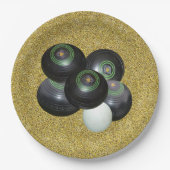 ゴールデンローンボウル、紙パーティープレート ペーパープレート (正面)