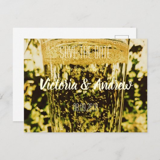 ゴールデンワきらめくイングラス日付ポストカードの保存 案内ポストカード (正面/裏面)