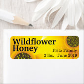 ゴールデンワイルドフラワーフローラハニージャー ラベル (インサイチュ)