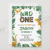 ゴールデンワイルドワン恐竜招待状 招待状 (正面)