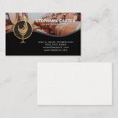 ゴールデンワイングラスのスプラッシュロゴ | ワイン樽 名刺 (正面/裏面)