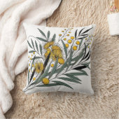 ゴールデンワトルオーストラリア先住民フラワーエンブレム クッション (ブランケット)