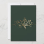 ゴールデンヴィネヤードグリーンフェイク金ゴールド結婚ズ 招待状 (裏面)