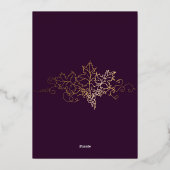 ゴールデンヴィネヤードバー実在ガンディ結婚フォイル 箔招待状 (裏面)