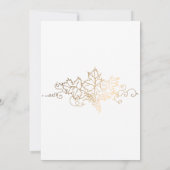 ゴールデンヴィネヤードホワフェイクイト結婚金ゴールド 招待状 (裏面)