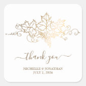 ゴールデンヴィネヤード結婚式の引き出物 スクエアシール (正面)