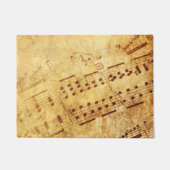 ゴールデンヴィンテージアンティークシート音楽スコアシート ドアマット (正面)