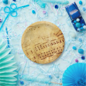 ゴールデンヴィンテージアンティークシート音楽スコアシート ペーパープレート (パーティー)