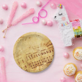 ゴールデンヴィンテージアンティークシート音楽スコアシート ペーパープレート (パーティー)