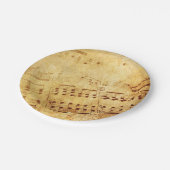 ゴールデンヴィンテージアンティークシート音楽スコアシート ペーパープレート (アングル)