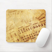 ゴールデンヴィンテージアンティークシート音楽スコアシート マウスパッド (マウス)