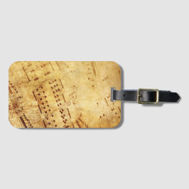 ゴールデンヴィンテージアンティークシート音楽スコアシート ラゲッジタグ