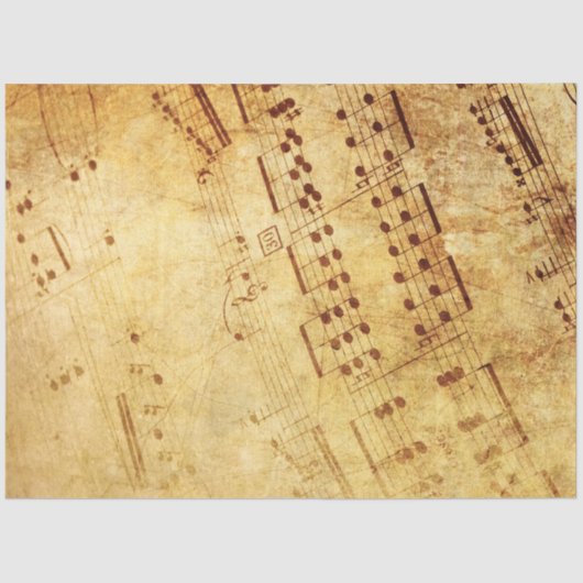 ゴールデンヴィンテージアンティークシート音楽スコアシート 薄葉紙 (正面)