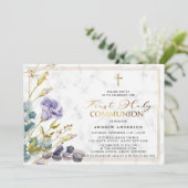 ゴールデンヴィンテージエレガントフローラ第1回聖餐会 招待状 (スタンド正面)