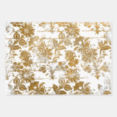 ゴールデンヴィンテージスグランジクリプトパターン分離 ラッピングペーパーシート (正面3)
