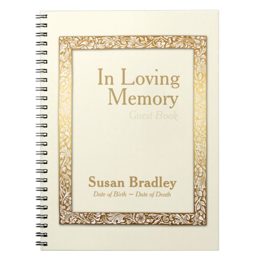 ゴールデンヴィンテージフレーム記念サービスノートブック ノートブック (正面)