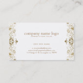 ゴールデンヴィンテージフローラレースオンホワイト 名刺 (裏面)