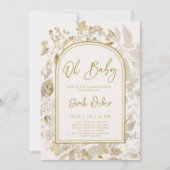 ゴールデンヴィンテージベビーシャワー 招待状 (正面)