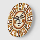 ゴールデンヴィンテージボホサンギフト ラージ壁時計 (傾斜)