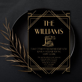 ゴールデンヴィンテージ電話オーディオゲストブックサイン 台座サイン