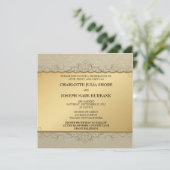 ゴールデンヴィンテージ-結婚式招待状 招待状 (スタンド正面)