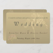 ゴールデンヴェイルドフレシア結婚式招待状 招待状 (正面/裏面)