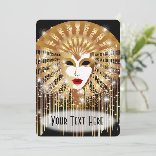 ゴールデンヴェネツィアカーニバルパーティーマスク (スタンド正面)