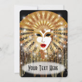 ゴールデンヴェネツィアカーニバルパーティーマスク (正面)