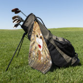 ゴールデンヴェネツィアカーニバルパーティーマスク ゴルフタオル (グリーン)