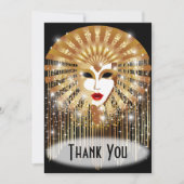ゴールデンヴェネツィアカーニバルパーティーマスク サンキューカード (正面)