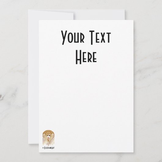 ゴールデンヴェネツィアカーニバルパーティーマスク サンキューカード (裏面)