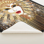 ゴールデンヴェネツィアカーニバルパーティーマスク シェルパブランケット (3/4)