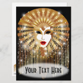 ゴールデンヴェネツィアカーニバルパーティーマスク シーズンカード (正面/裏面)